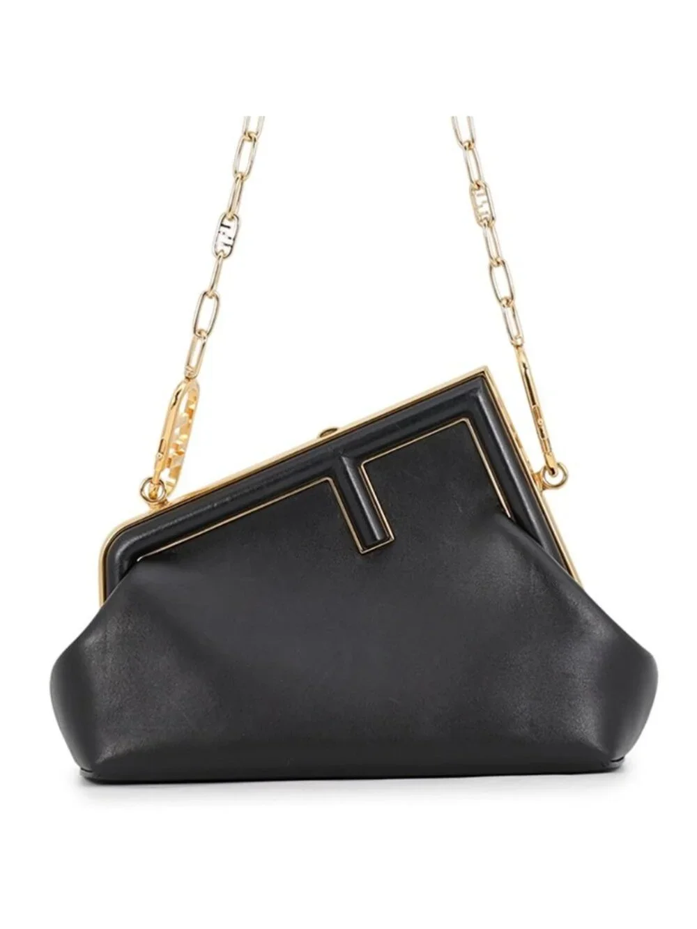 Fendi Clutch First Small 2-Way Shoulder Bag Black